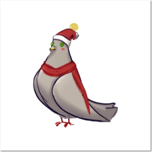 Cute Pigeon Drawing Posters and Art